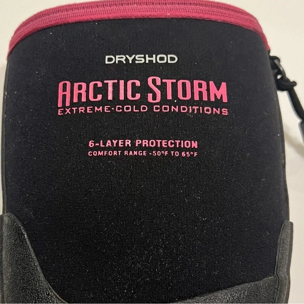 Dryshod Arctic Storm Boots Kids Black/Pink 6 Layer Protection Extreme Cold Sz 11